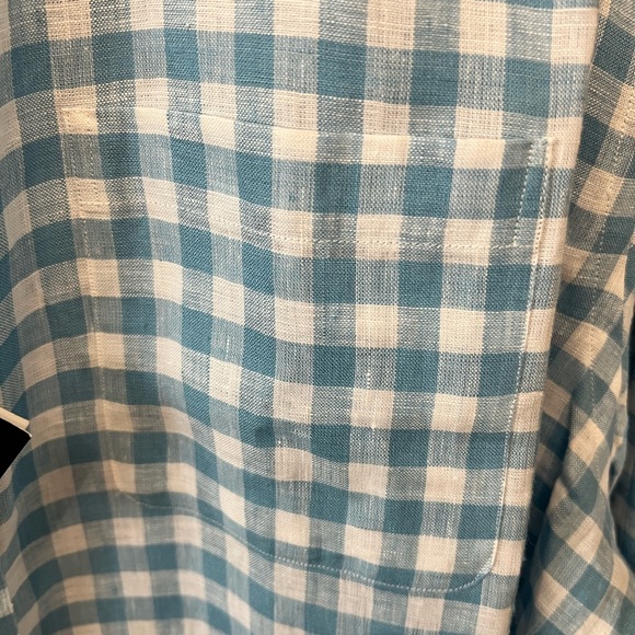 Brooks Brother Gingham Irish Linen Shirt NWT - Picture 3 of 4